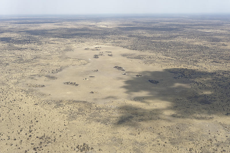 Flug über die Kalahari