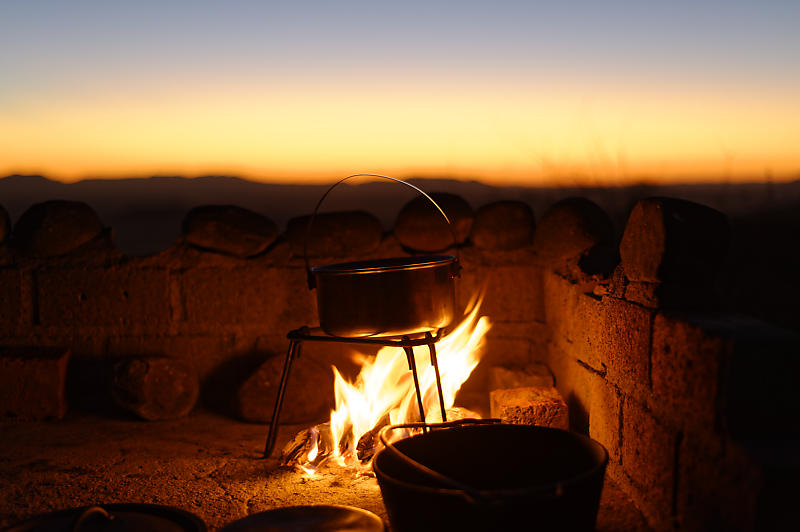 Lagerfeuer mit Aussicht