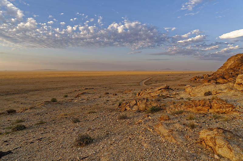 Sonnenuntergang in der Namib