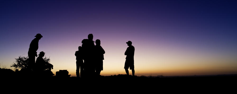 Sundowner auf der Gästefarm Ababis