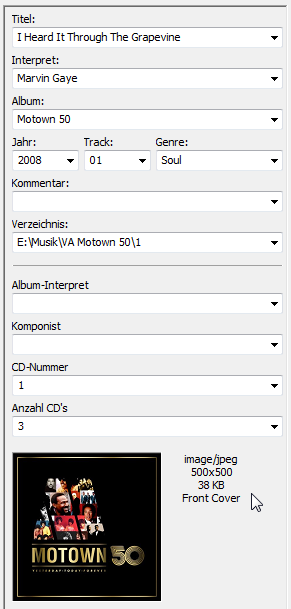 Mp3Tag Anzeige